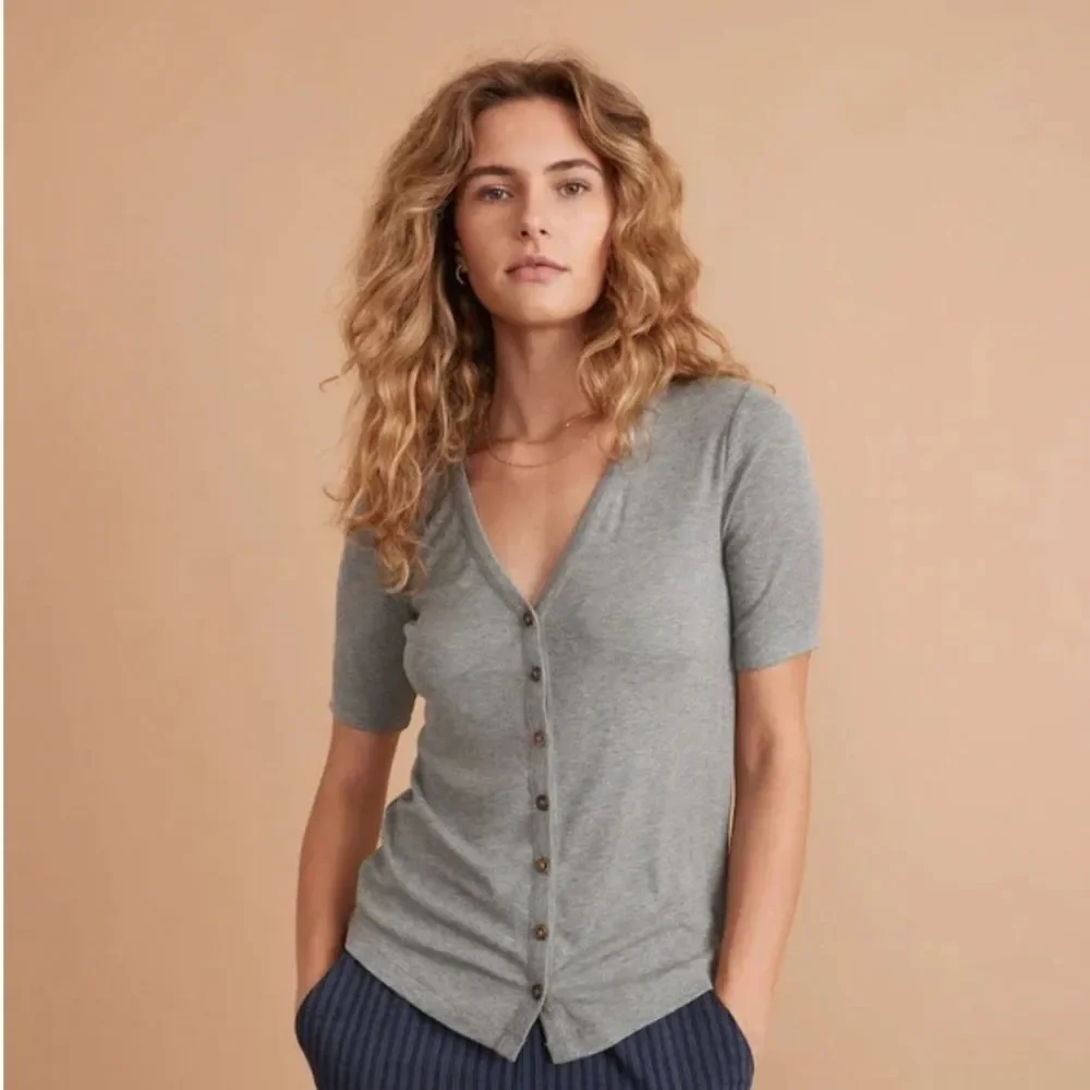 MARINE Layer Women's Lexi Rib Button Top